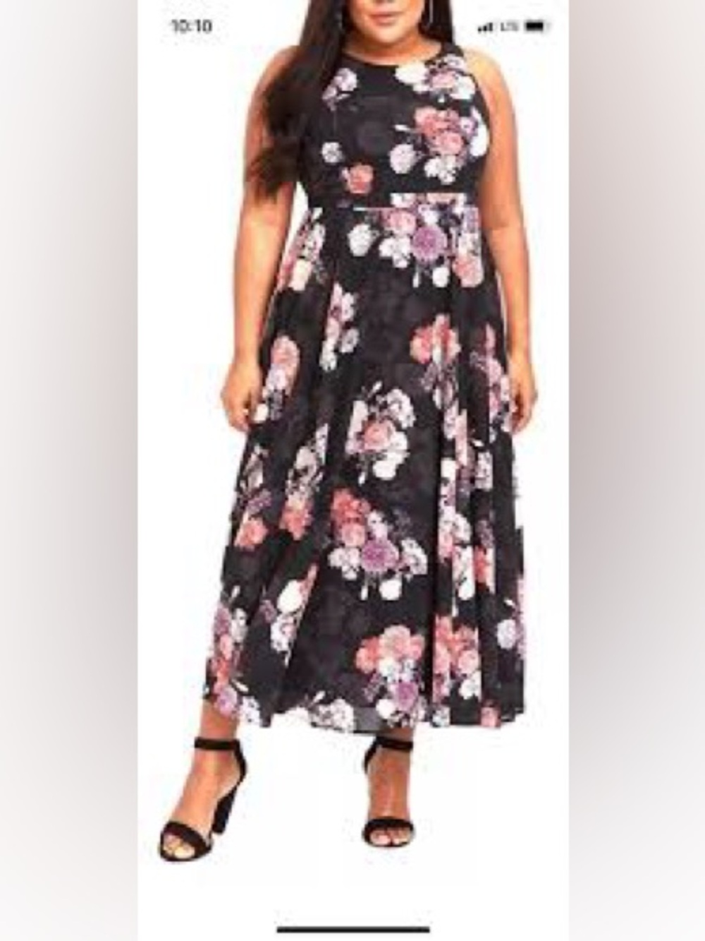 Torrid floral georgette sleeveless maxi dress 22